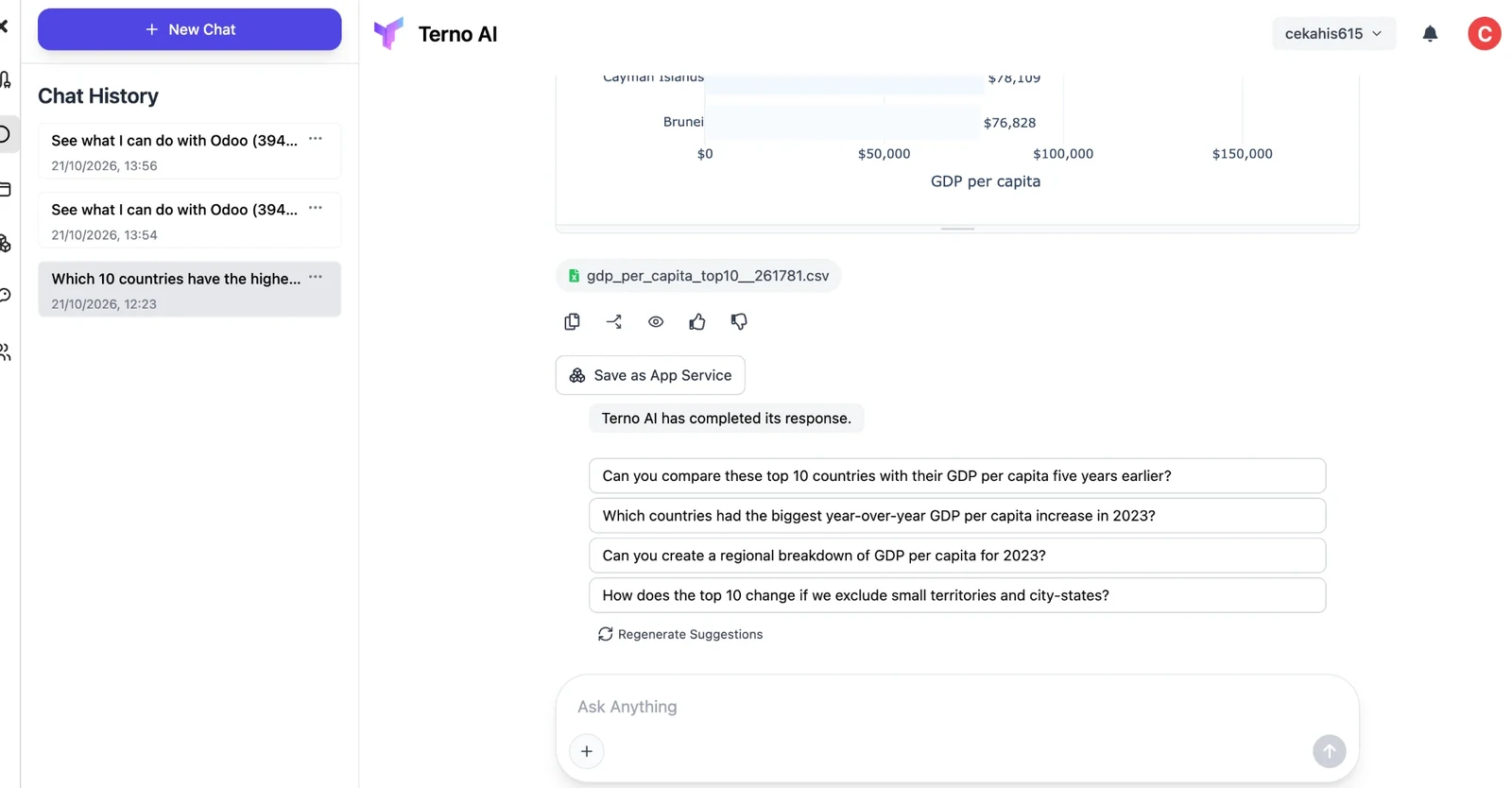 End of an answer with suggested follow-up questions